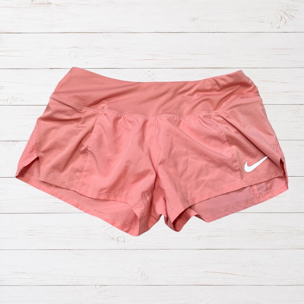 Nike Dri-FIT Pink Running Shorts Athletic Lined Drawstring S